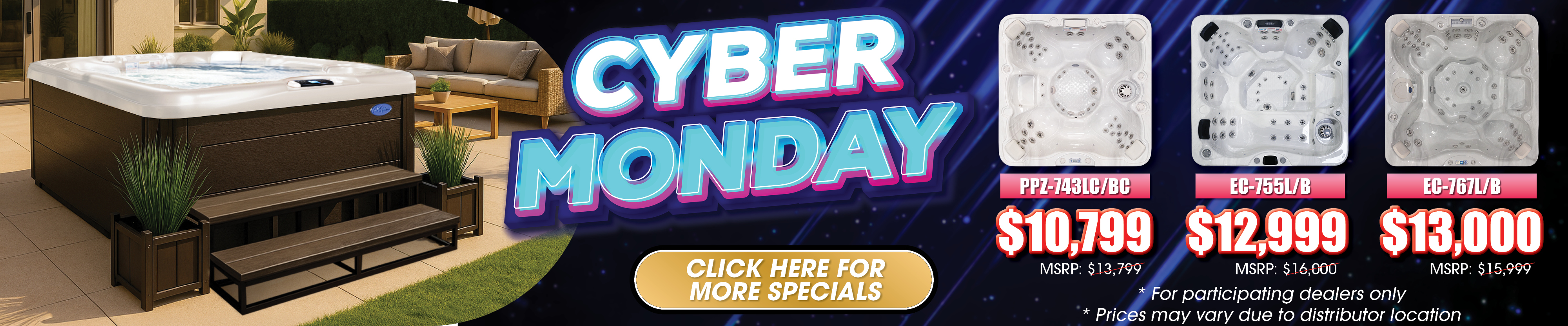 Calspas hot tub being used in a family setting - Lewisville